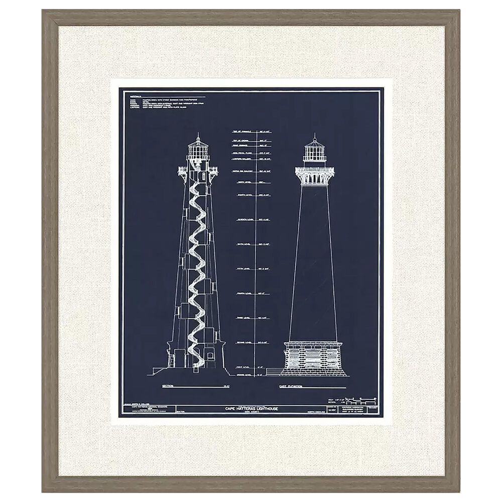 Paragon Lighthouse I 29&quot; x 25&quot; Wall Art in Blue &#40;Set of 2&#41;, , large