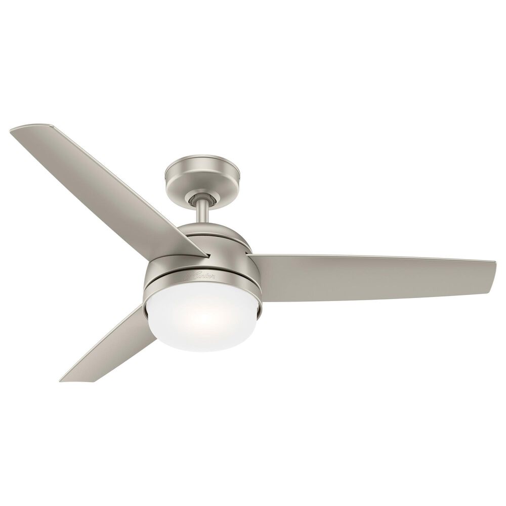 Hunter Midtown 48" Ceiling Fan with LED Lights in Matte Nickel, , large