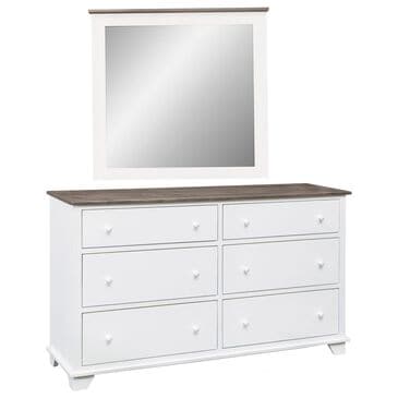 Archbold Furniture Company Dresser and Mirror in White, , large