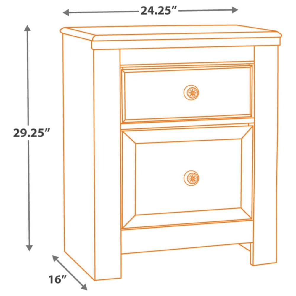 Signature Design by Ashley Paxberry 2 Drawer Nightstand in White Wash, , large