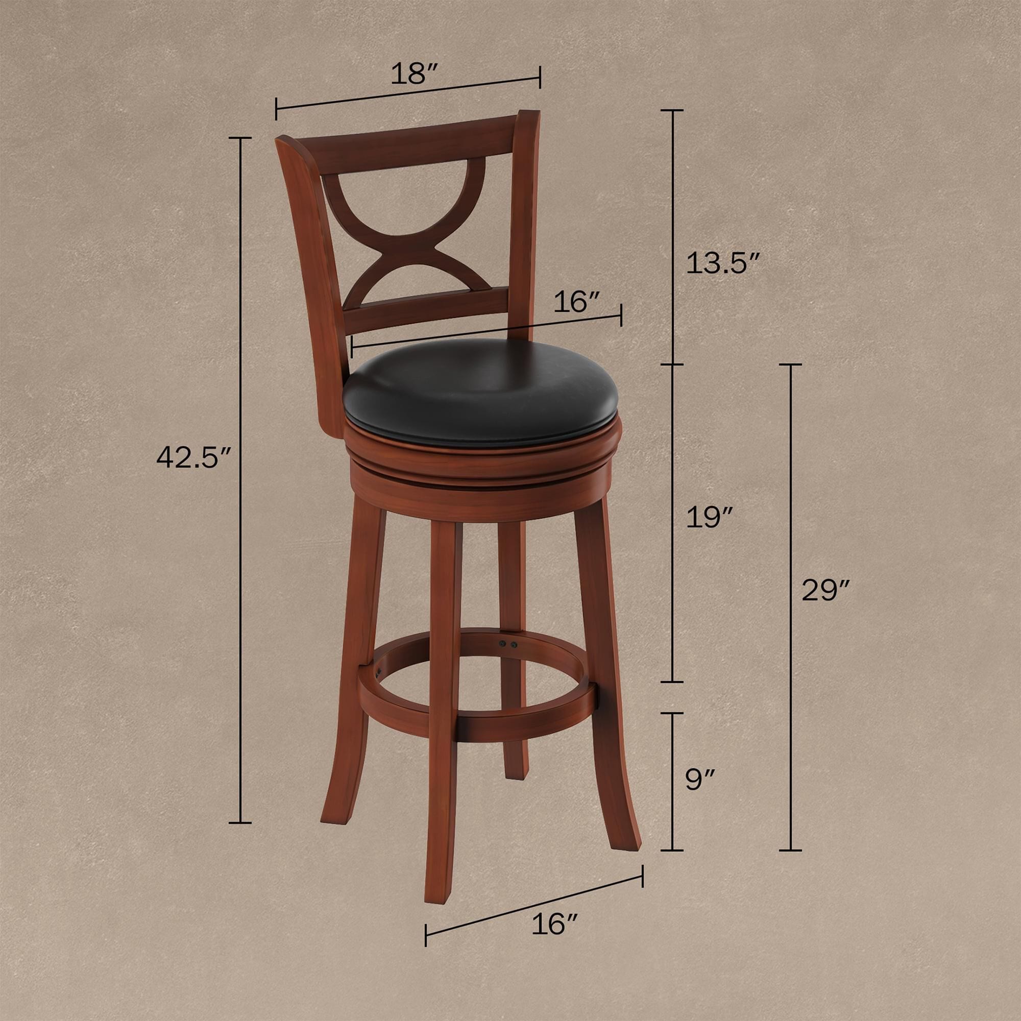 High back cheap swivel bar stool