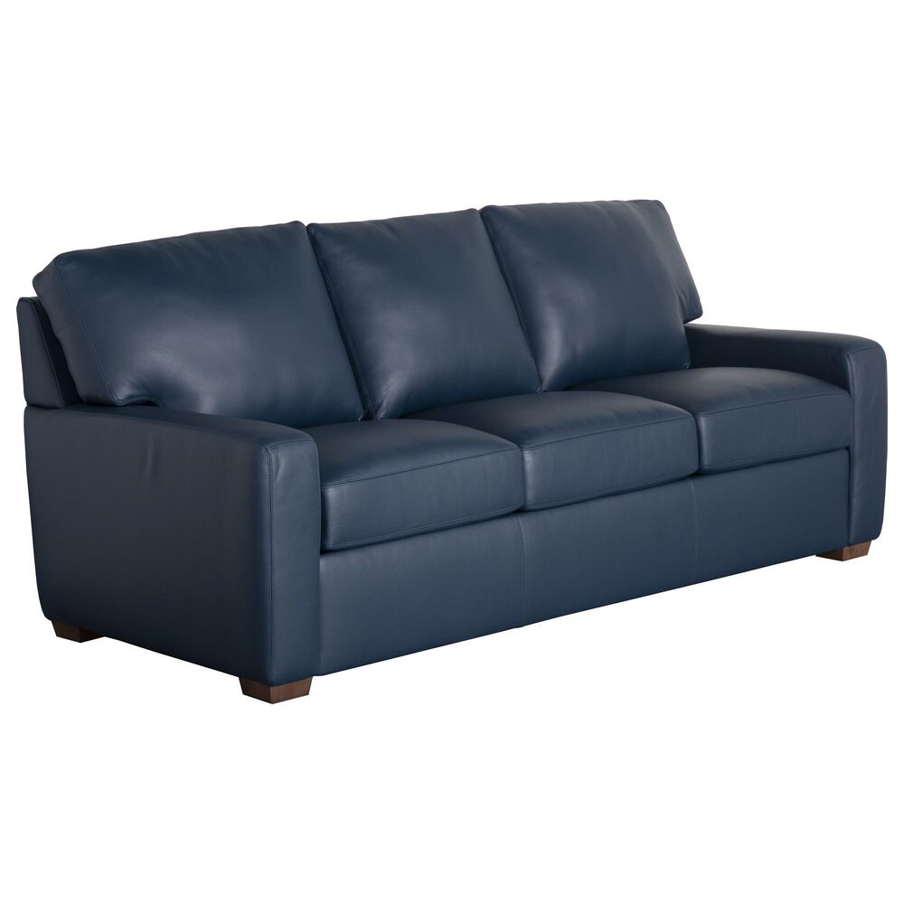 American Leather Carson Leather Sofa in Bison Deep Blue, , large