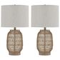 Signature Design by Ashley Orenman Table Lamp in Light Brown (Set of 2), , large