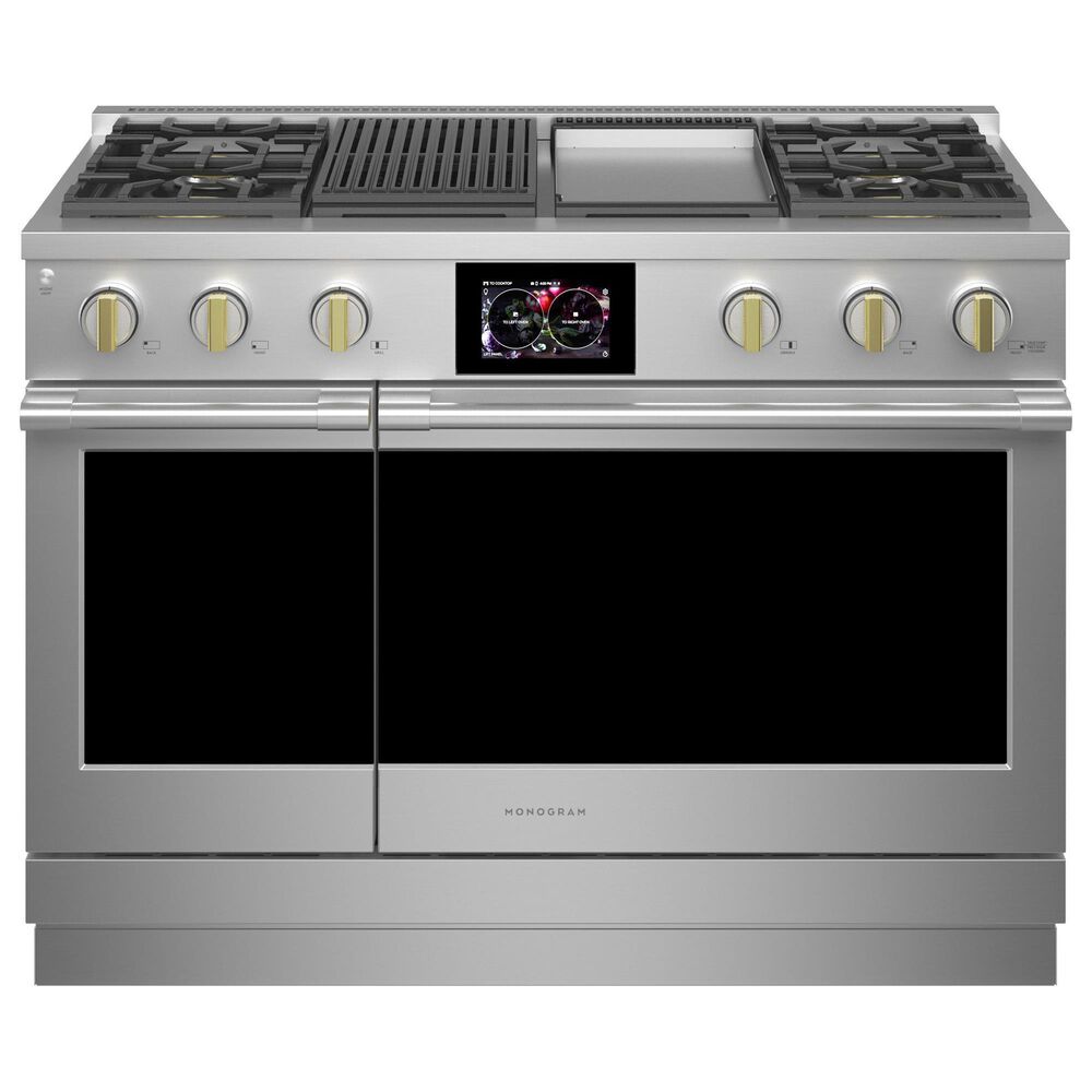 Monogram 48&quot; Dual-Fuel Professional Range with 4 Burners, Grill and Griddle in Stainless Steel, , large