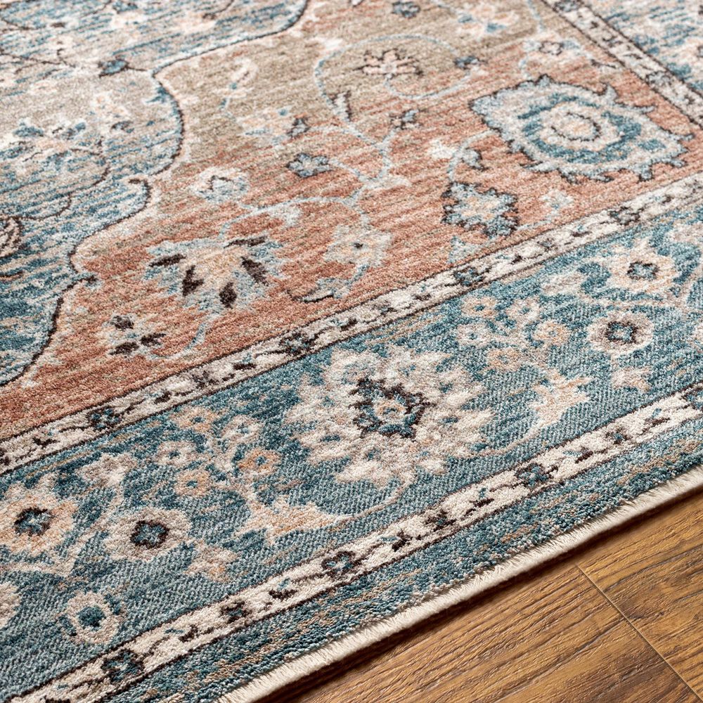 Surya Carlisle Oriental 3&#39;11&quot; x 5&#39;11&quot; Dark Blue, Light Sage, Dusty Pink, Cream and Medium Brown Area Rug, , large