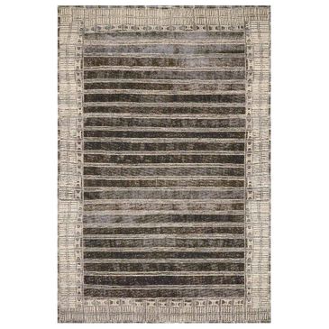 Loloi Mika 6"7" x 9"4" Charcoal and Ivory Area Performance Rug, , large