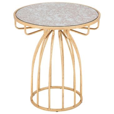 Zuo Modern Silo Side Table in Mirrored and Gold, , large
