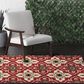 Central Oriental Terrace Tropic Bluffton 9"10" x 12"10" Coral and Snow Area Rug, , large