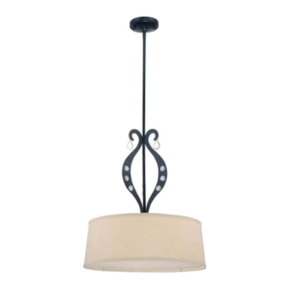 Lite Source Lyre 3-Light Ceiling Lamp in Black, , large