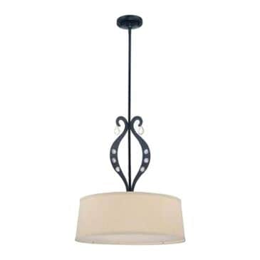 Lite Source Lyre 3-Light Ceiling Lamp in Black, , large