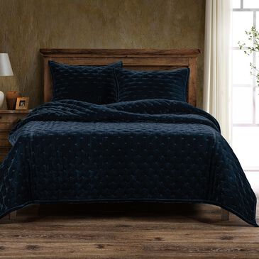 HiEnd Accents Stella King Quilt in Midnight Blue, , large
