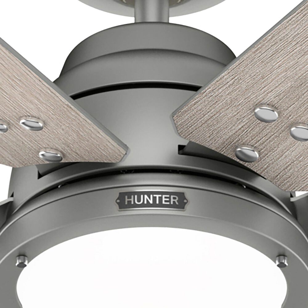 Hunter Gravity 72&quot; Ceiling Fan with LED Light in Matte Silver, , large