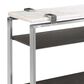 37B Paradox Sofa Table in Pearl White, Roasted Almond and Brushed Platinum, , large