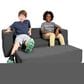 Jaxx Sacks Zipline Big Kids Modular Sofa & Ottoman in Charcoal, , large