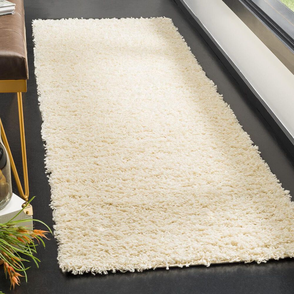 Safavieh Florida Shag SGA119I-28 2"3" x 8" Ivory Runner, , large