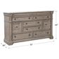 Chapel Hill Kingsbury Dresser Only in Kingsbury Gray, , large