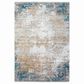 Surya Solar 10" x 14" Sky Blue, Dark Blue, Saffron, White, Gray and Charcoal Area Rug, , large