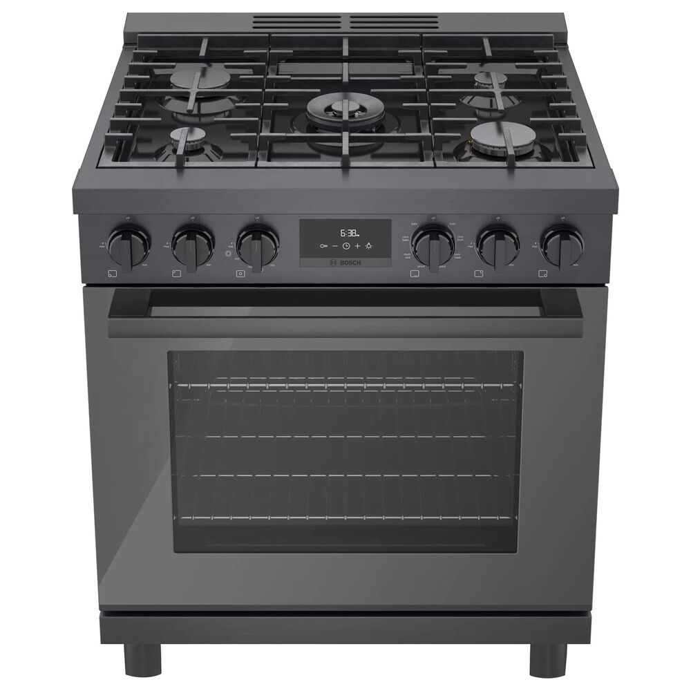 Bosch 30&quot; Freestanding Dual Fuel Range in Black Stainless Steel, , large