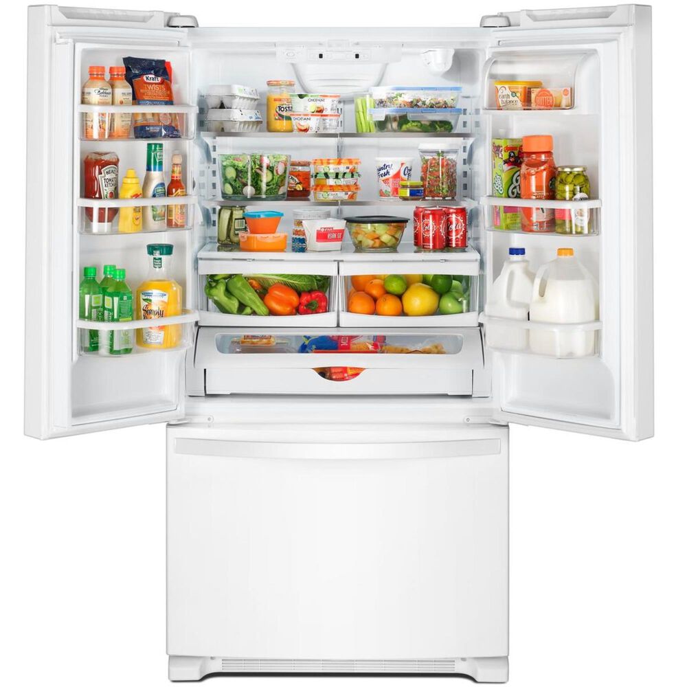 Whirlpool 25 Cu. Ft. 36&quot; Wide French Door Refrigerator with Water Dispenser in White, , large