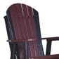 Amish Orchard 2" Adirondack Outdoor Swivel Glider Chair in Cherrywood and Black, , large