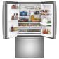 GE 2-Piece Kitchen Package with 27.7 Cu. Ft. French-Door Refrigerator and Rounded Handle Dishwasher in Fingerprint Resistant Stainless, , large