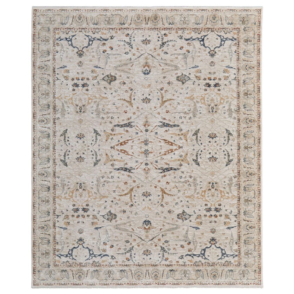 Feizy Rugs Pasha 9" x 12"8" Ivory and Blue Area Rug, , large