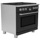 Cafe 5.75 Cu. Ft. Freestanding Dual Fuel Range in Matte Black and Brushed Stainless, , large