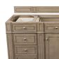 James Martin Bristol 60" Single Bathroom Vanity in White Washed Walnut with 3 cm White Zeus Quartz Top and Rectangular Sink, , large