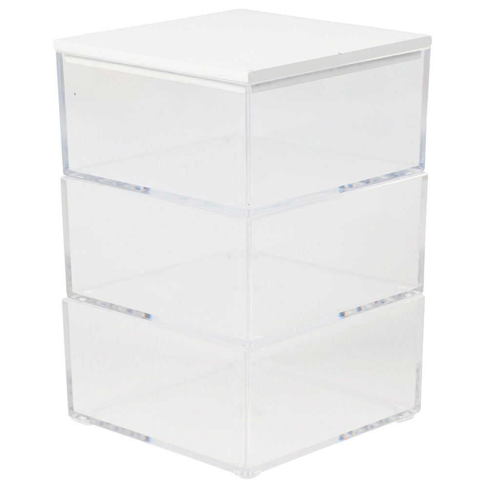 Storage tin large/low, White