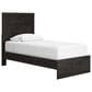 Signature Design by Ashley Belachime Twin Panel Bed in Warm Charcoal, , large