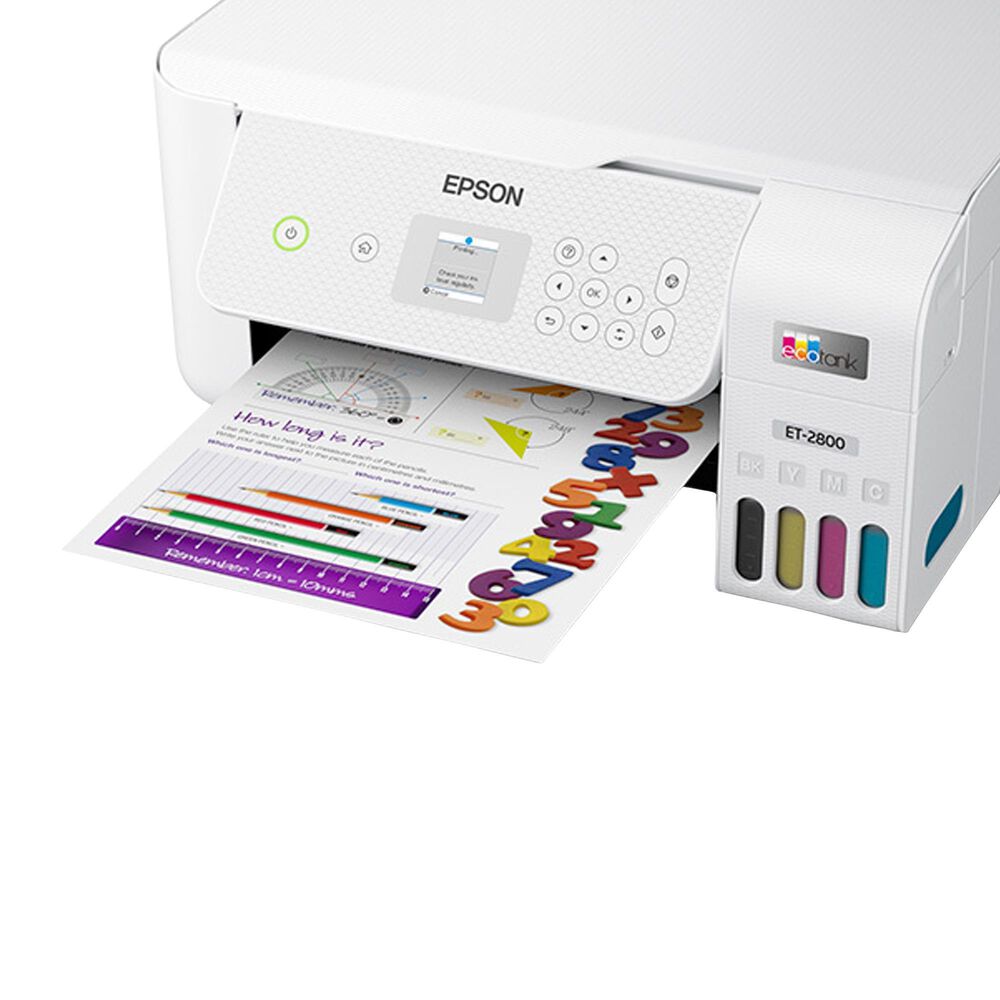Epson EcoTank ET-2800 Wireless All-in-One Supertank Inkjet Printer in White, , large