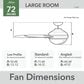 Hunter Gravity 72" Ceiling Fan with LED Light in Matte Silver, , large