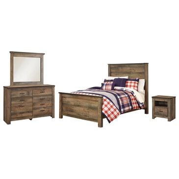 Signature Design by Ashley Trinell 4-Piece Full Bedroom Set in Brown, , large
