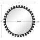 Uttermost Cyra Round Accent Wall Mirror in Distressed Black, , large
