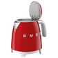 Smeg 3-Cup Stainless Steel Retro Style Mini Electric Kettle in Red, , large