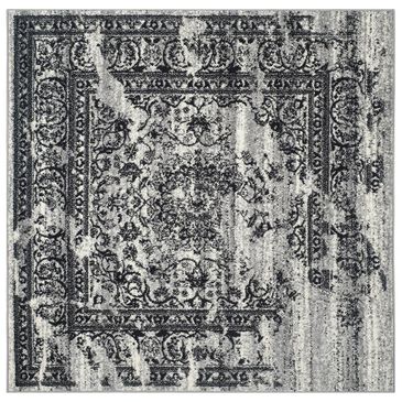 Safavieh Adirondack ADR101A-4SQ 4" x 4"  Silver/Black Square Rug, , large