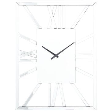 Maple and Jade Glam Wall Clock in Silver, , large