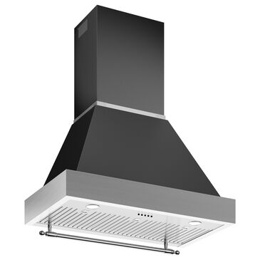 Bertazzoni 36" Wall Mounted Colored Canopy in Nero Matte (Canopy Only Hood Not Included), , large