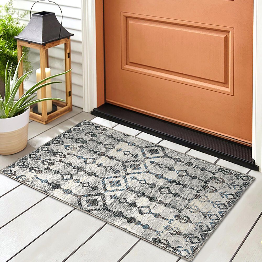 Dalyn Rug Company Brisbane BR8 1&#39;8&quot; x 2&#39;6&quot; Silver Area Rug, , large