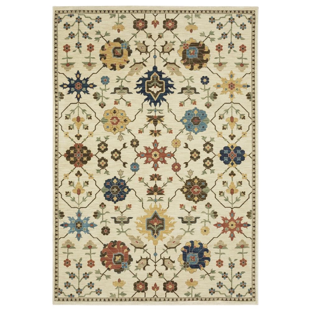 Oriental Weavers Francesca Transitional 5"3" x 7"6" Ivory Area Rug, , large