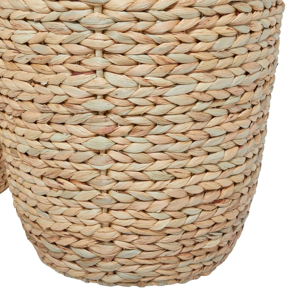 CosmoLiving by Cosmopolitan Traditional Seagrass Storage Basket - Set of 2, Dark Brown