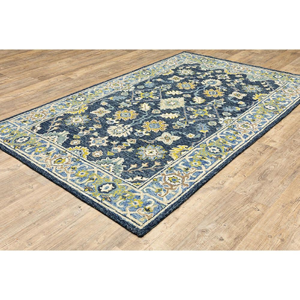 Oriental Weavers Alfresco Oriental 28405 10&#39; x 13&#39; Navy Area Rug, , large