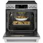 Cafe 30" Slide-In Front Radiant and Convection Range in Stainless Steel, , large