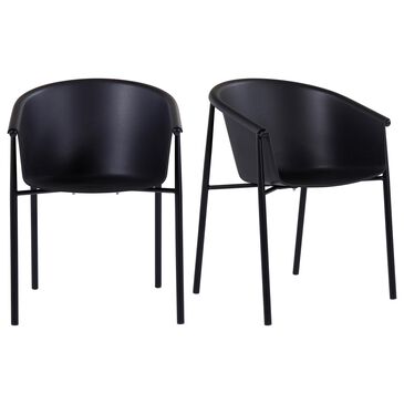 Moe"s Home Collection Shindig Patio Dining Chair in Black (Set of 2), , large