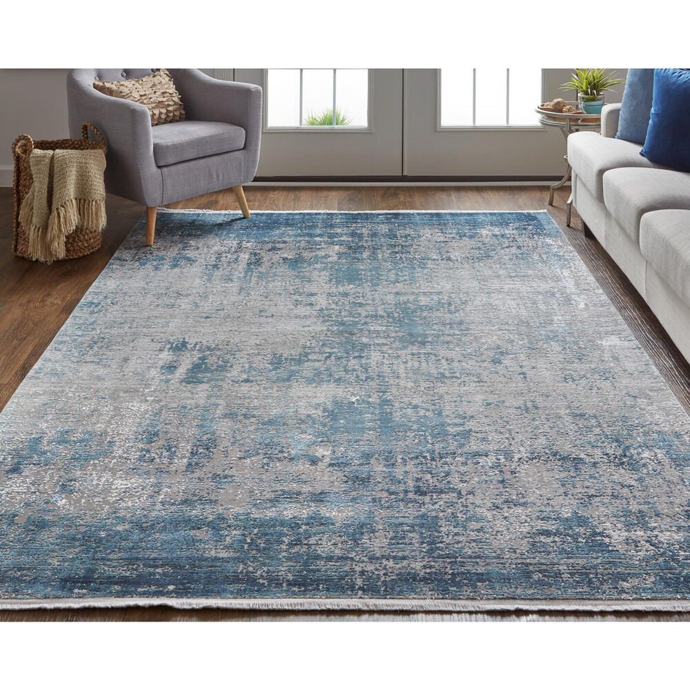 Feizy Rugs Cadiz 3&#39;2&quot; x 5&#39; Blue and Gray Area Rug, , large