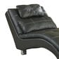 Pacific Landing Contemporary Black Leather Chaise Lounge, , large