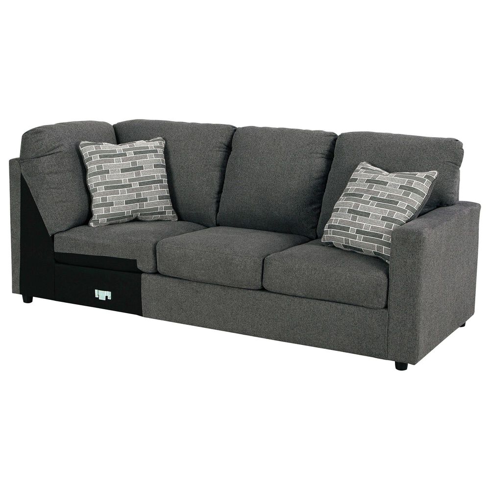 Signature Design by Ashley Edenfield 3-Piece Right Facing U-Shaped Sectional with Chaise in Charcoal, , large
