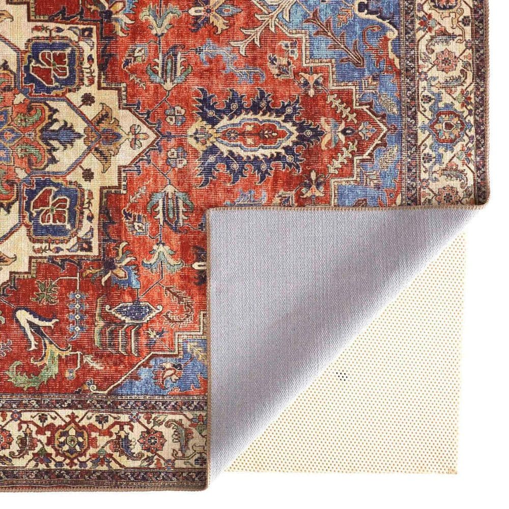 Feizy Rugs Percy 9&#39;2&quot; x 12&#39; Blue and Rust Area Rug, , large