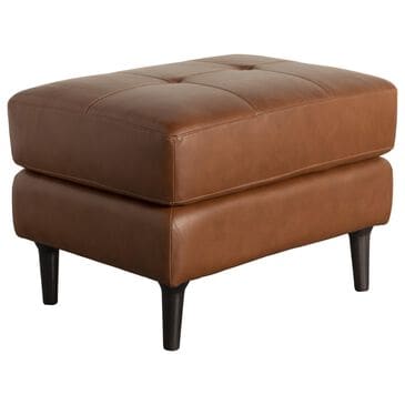 Chateau D"ax Leather Ottoman in Cognac, , large