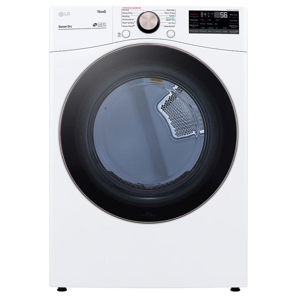 LG 7.4 Cu. Ft. Front Load Gas Dryer with TurboSteam in White, , large